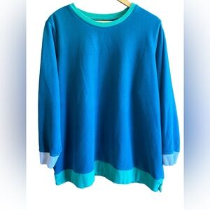 Lands' End Long Sleeve Serious Sweats Pullover Shirt Women’s Size 2X 20W-22W